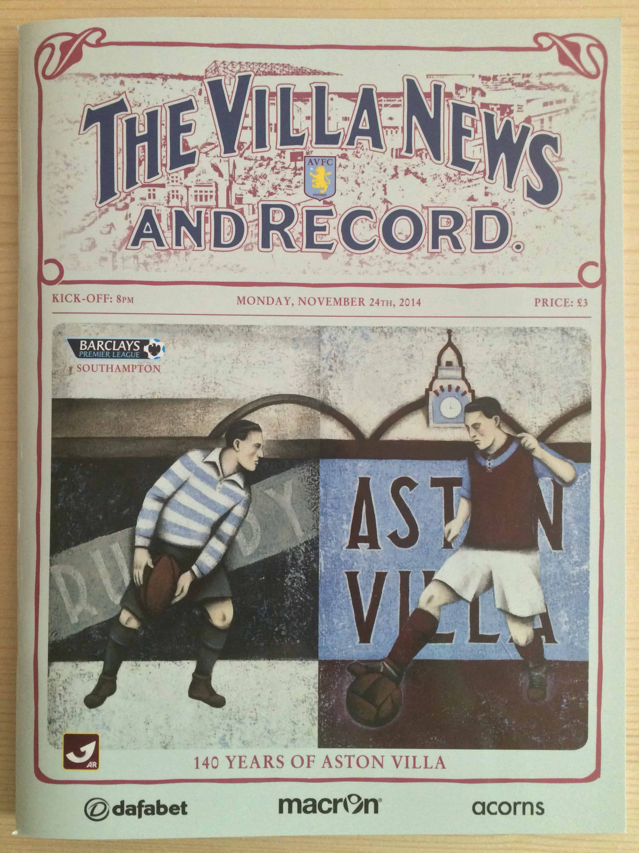 Aston Villa FC v Southampton FC